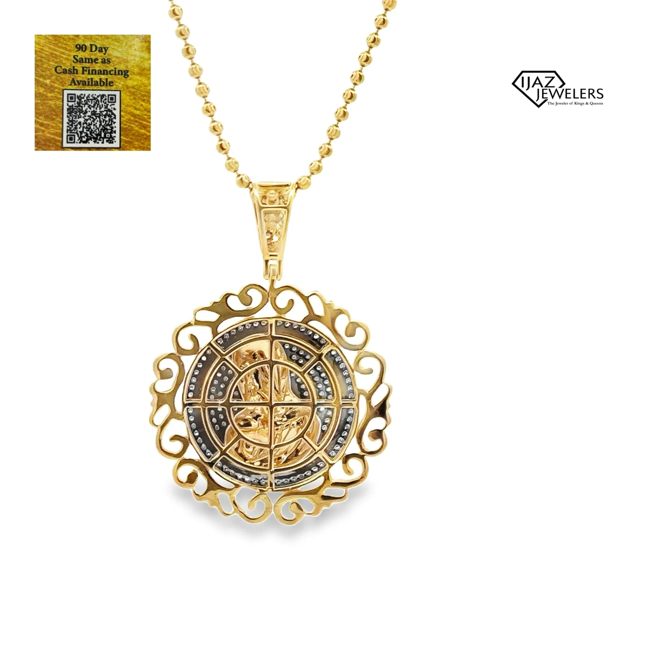 10K Gold 0.76 CTW Diamond Virgin Mary Charm