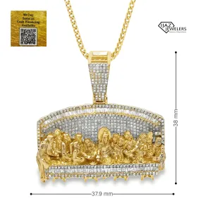 10K Gold 1.38 CTW Diamond Last Supper Charm