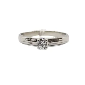 .20ctw Diamond Engagement Ring 4-Prong, 14K White Gold, Ladies’ Ring, Anniversary or Birthday Gift