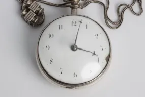 223 Year Old Antique Georgian Sterling Cased Pocket Watch Year 1797