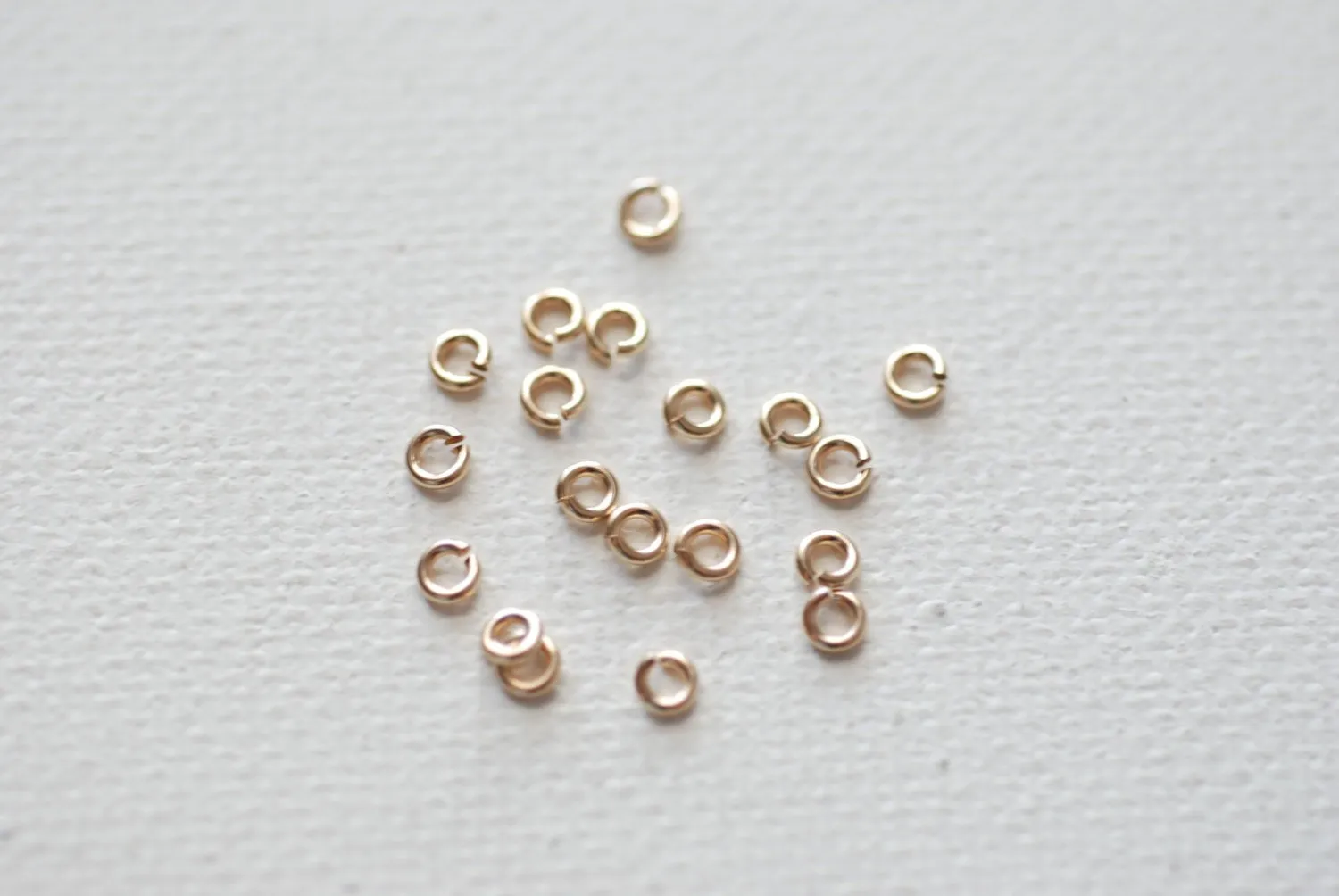 3mm Open Jump Rings- 14kt gold filled, 22 gauge- 25pcs Jewelry Findings