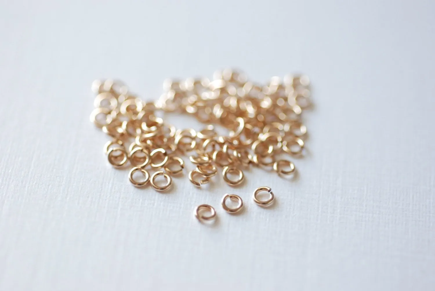 3mm Open Jump Rings- 14kt gold filled, 22 gauge- 25pcs Jewelry Findings