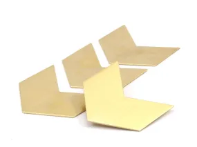 8 Raw Brass Chevron Blanks  (40x25x0.80mm) A0906--N0618