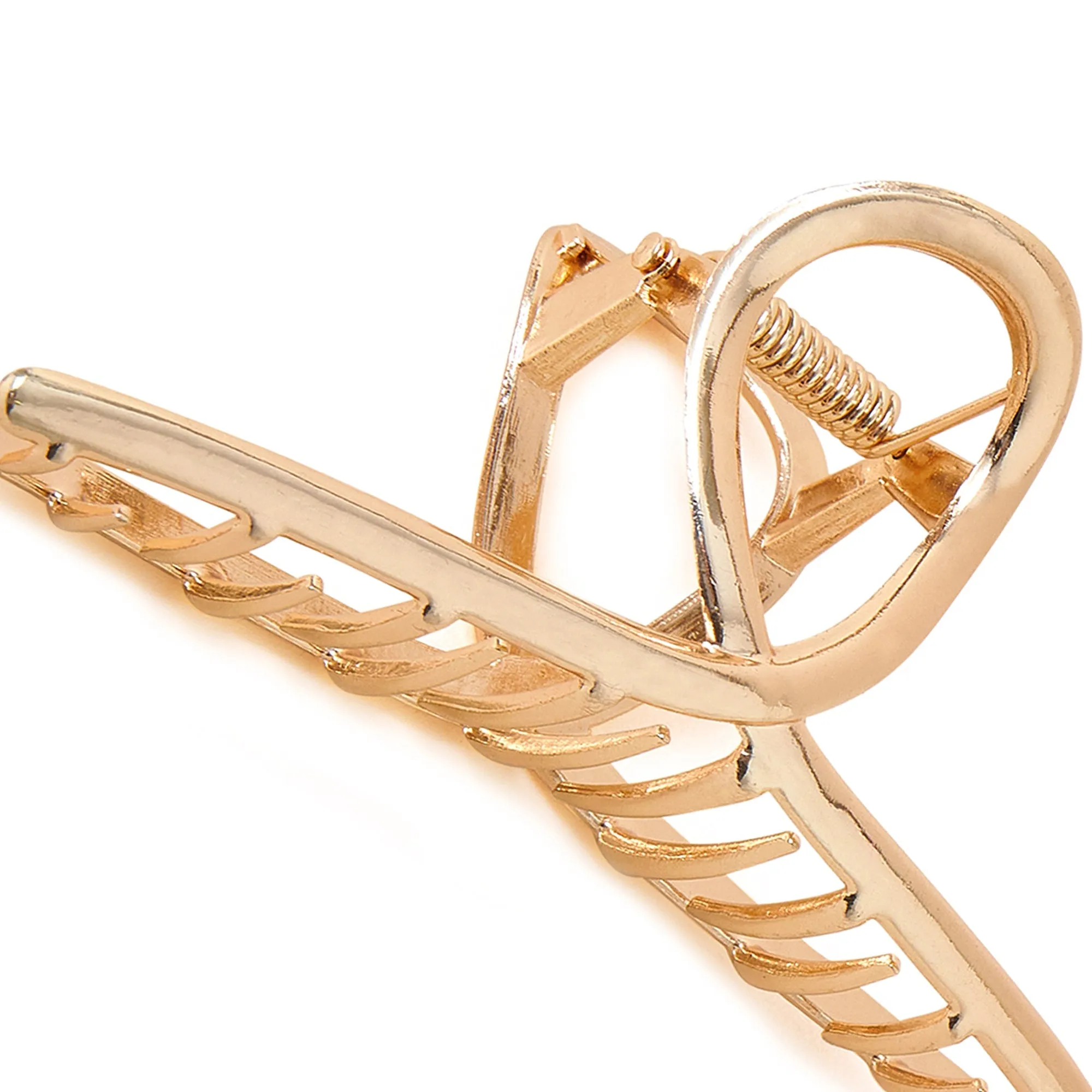 Accessorize London Women's Gold Metal Twist Claw Clip