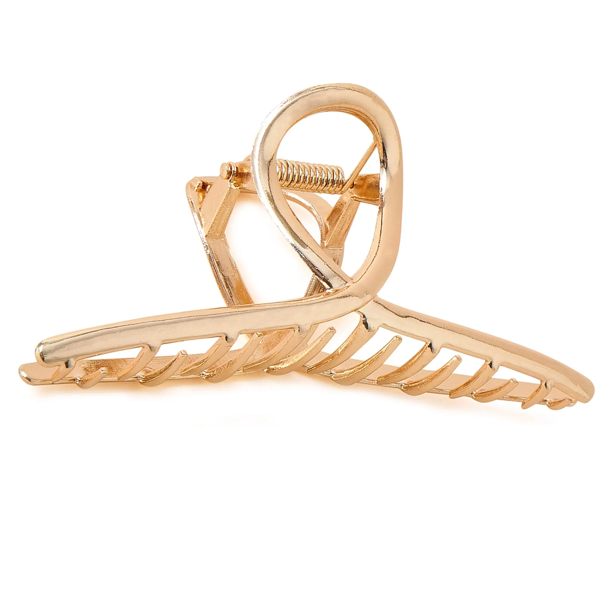 Accessorize London Women's Gold Metal Twist Claw Clip