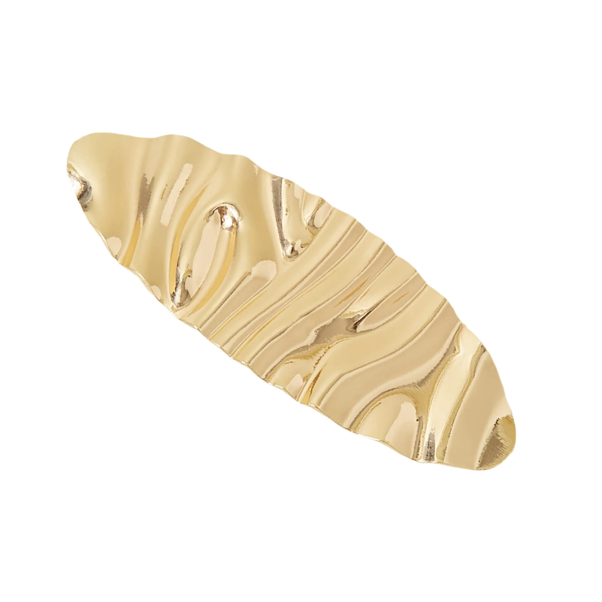 Accessorize London Women's Gold Pleated Barrette Clip