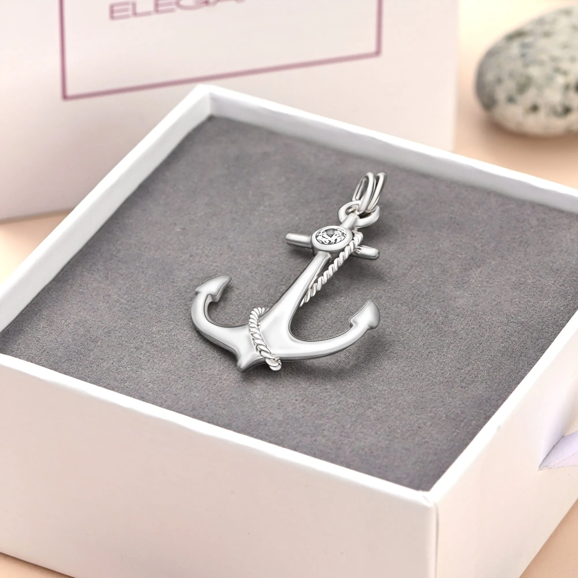 Anchor Sterling Silver Pendant For Men