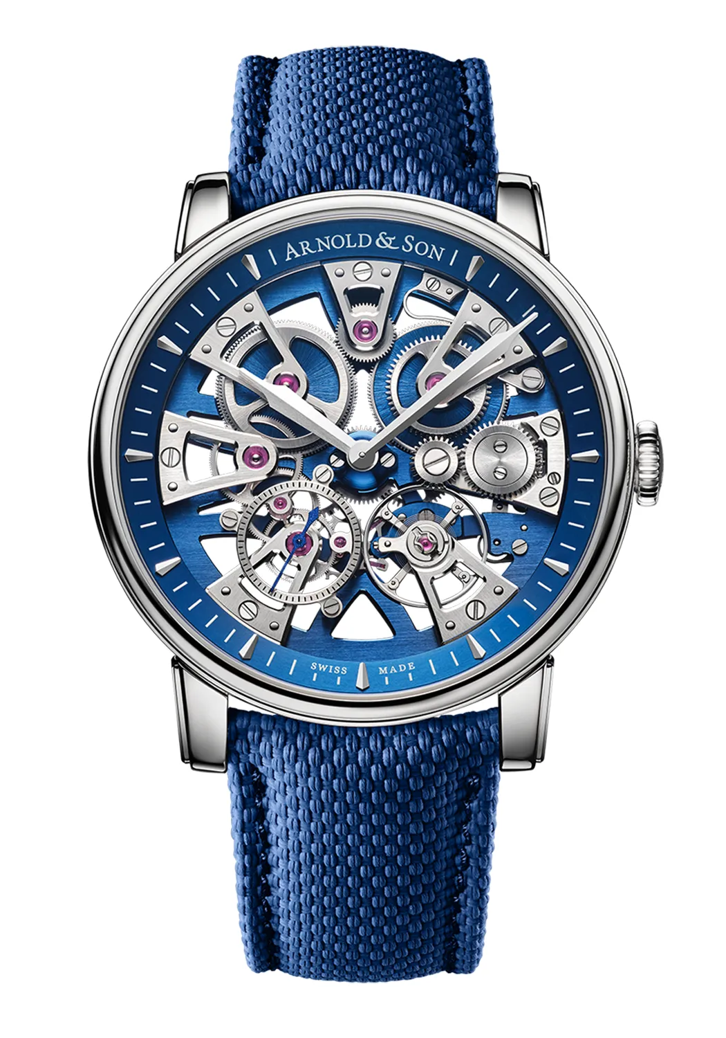 Arnold & Son Nebula 41.5 Steel Blue on Strap