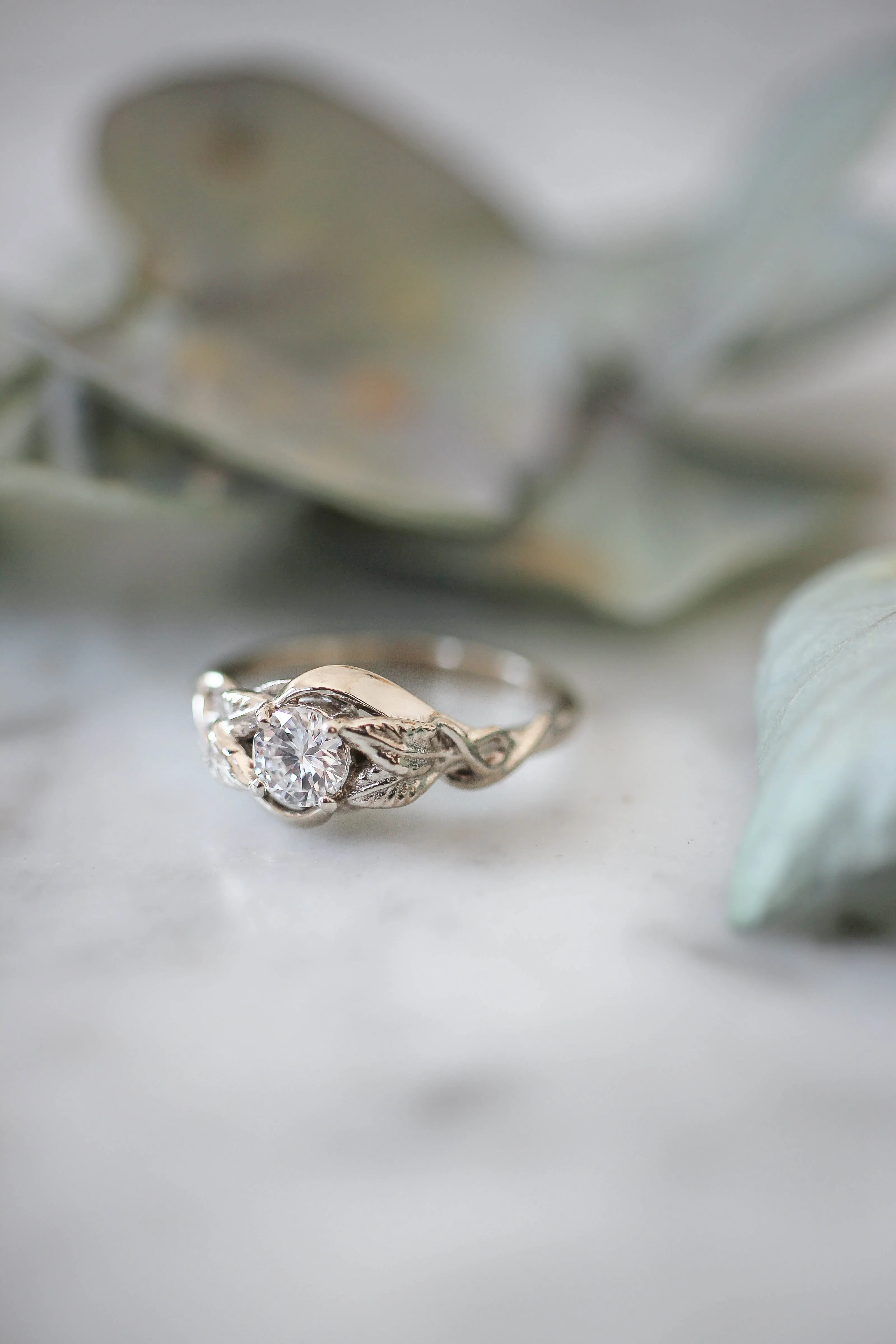 Azalea | custom engagement ring setting, round 5 mm