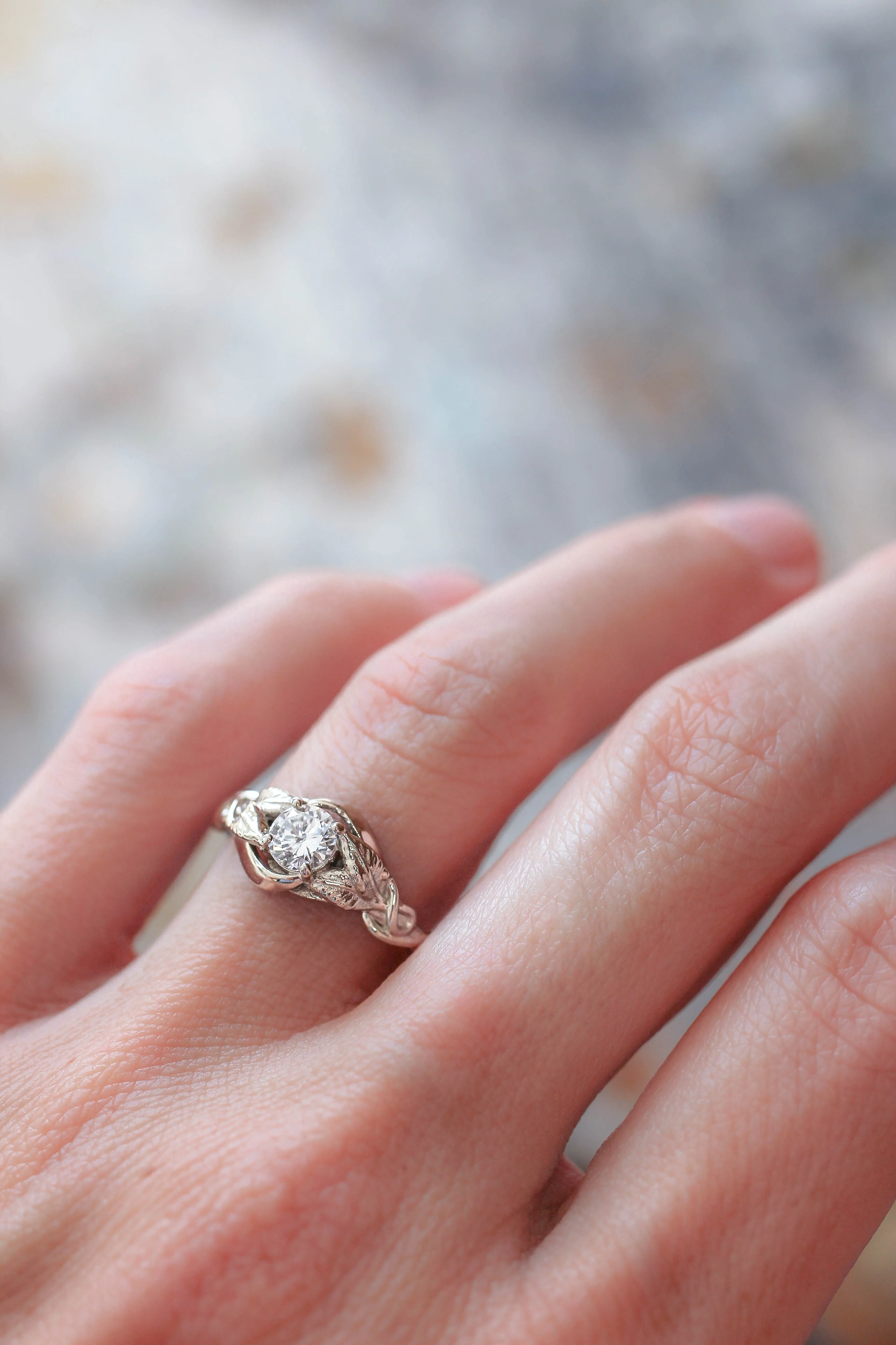 Azalea | custom engagement ring setting, round 5 mm