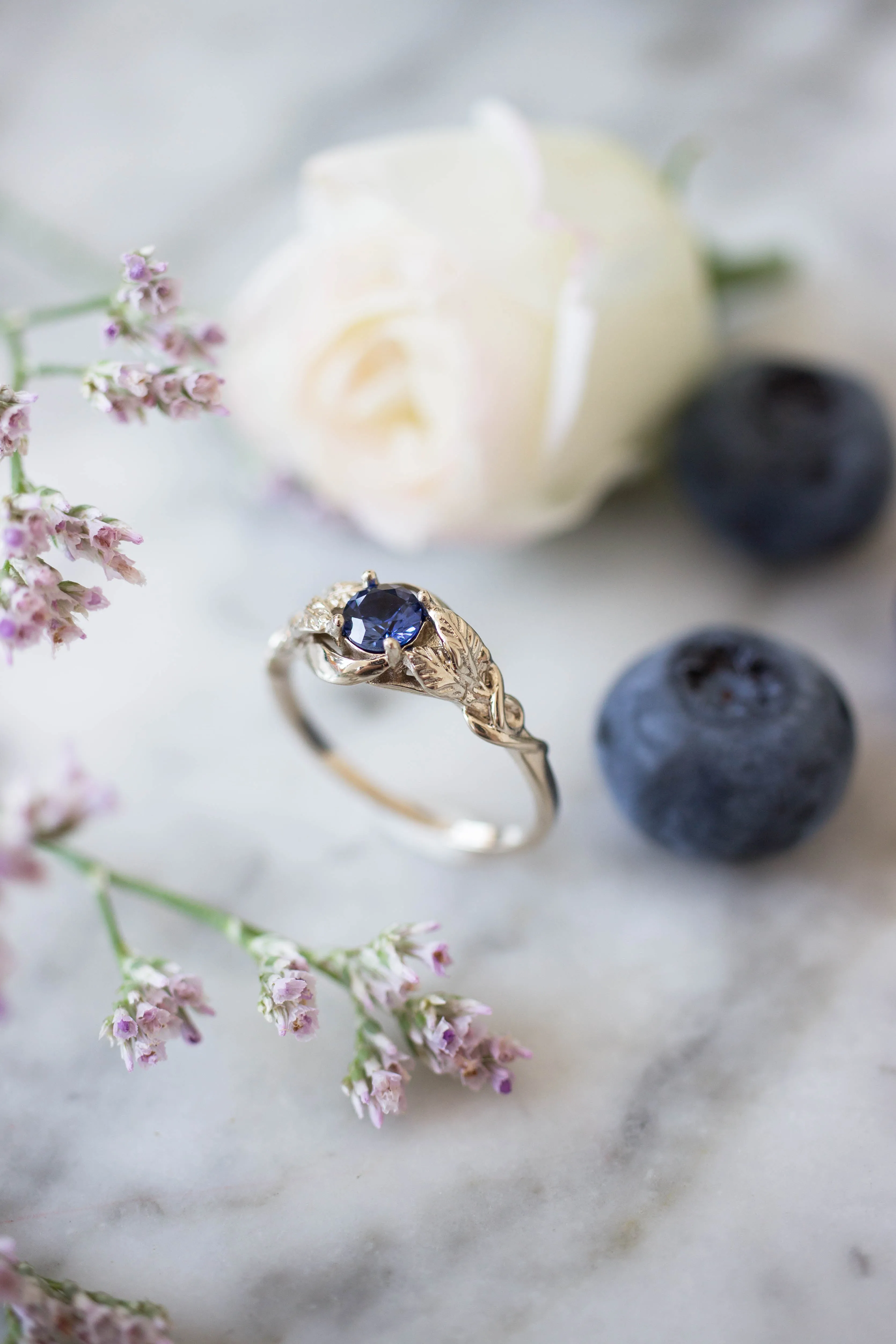 Azalea | custom engagement ring setting, round 5 mm