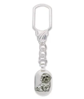 Bichon Frise Key Ring Jewelry Sterling Silver Handmade Dog Key Ring D07-KRE