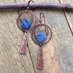 Blue Kyanite Dangle Earrings