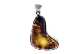 Boomerang Amber Pendant