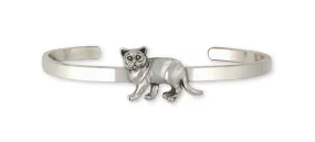 British Shorthair Bracelet Jewelry Sterling Silver Handmade Cat Bracelet BRS1-CB