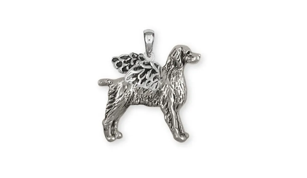 Brittany Angel Pendant Handmade Sterling Silver Dog Jewelry BR7-AP