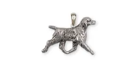 Brittany Dog Pendant Handmade Sterling Silver Dog Jewelry BR6-P