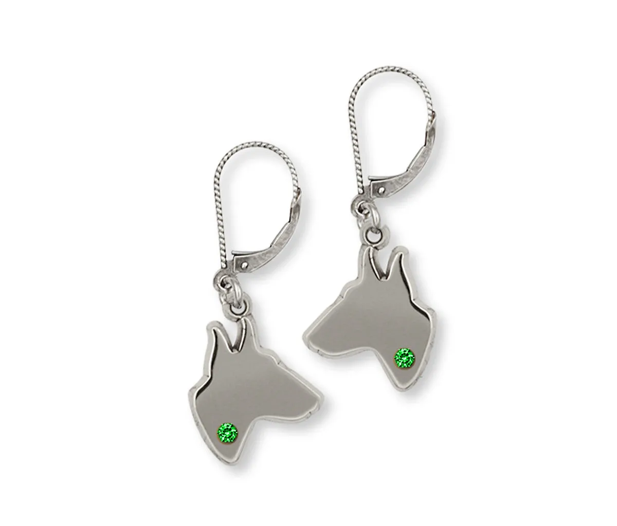 Bull Terrier Earrings Handmade Sterling Silver Dog Jewelry BU1-SE