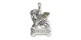 Bulldog Angel Pendant Jewelry Sterling Silver Handmade Dog Pendant BD29-ANP