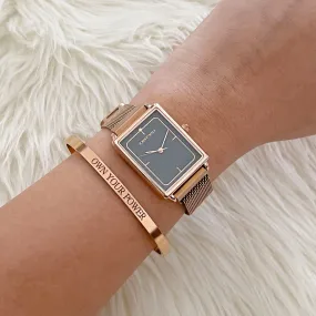 Cariss Rosegold Watch Bracelet Stack