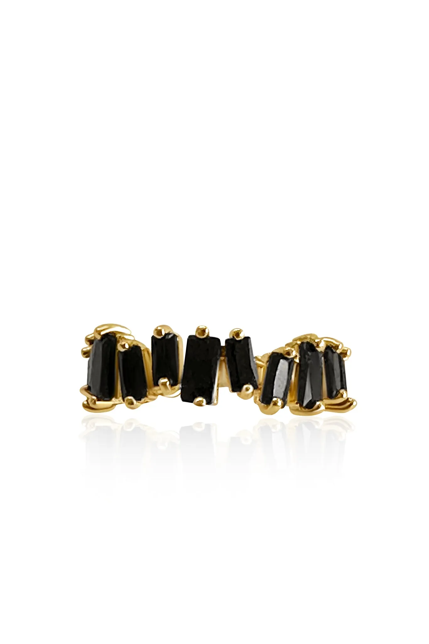 CARLA Black Stone Baguette Ring