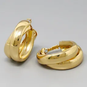 Chunky Double Hoop Earrings