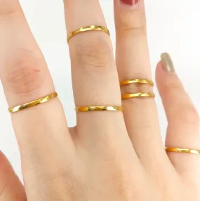 CLAIRE Super Skinny Stacking Ring in 18K Gold, Lots of Sizes 4-13 including Half Sizes!