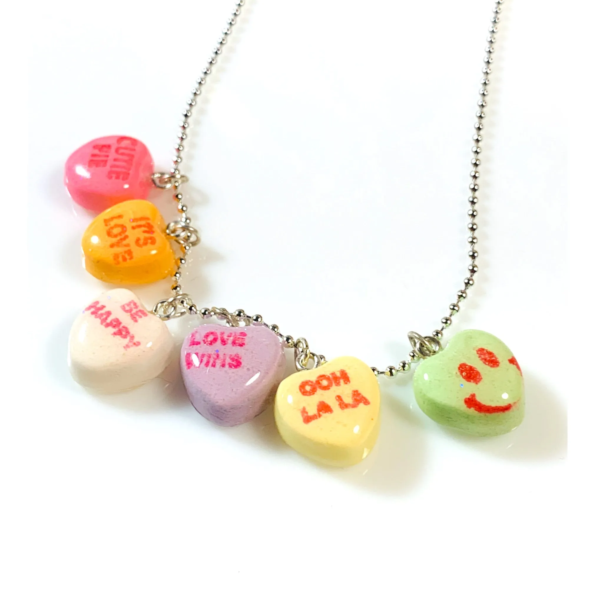 Conversation Heart Charm Necklace