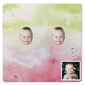 Custom Photo Face Earrings Personalized Portrait Earrings Custom Photo Earrings (Two Pairs)