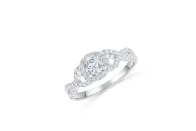 Diamond Engagement Ring 0.77 ct tw 14K White Gold DENG031