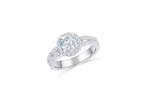 Diamond Engagement Ring 1.35 ct tw 14K White Gold DENG061