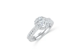 Diamond Engagement Ring Set 1.65 ct tw 14K White Gold DENG025