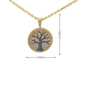 Diamond Glow In Dark Tree Pendant