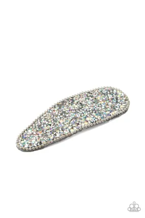 Didn't HAIR It From Me Multi Iridescent Rhinestone Hair Clip - Paparazzi Accessories