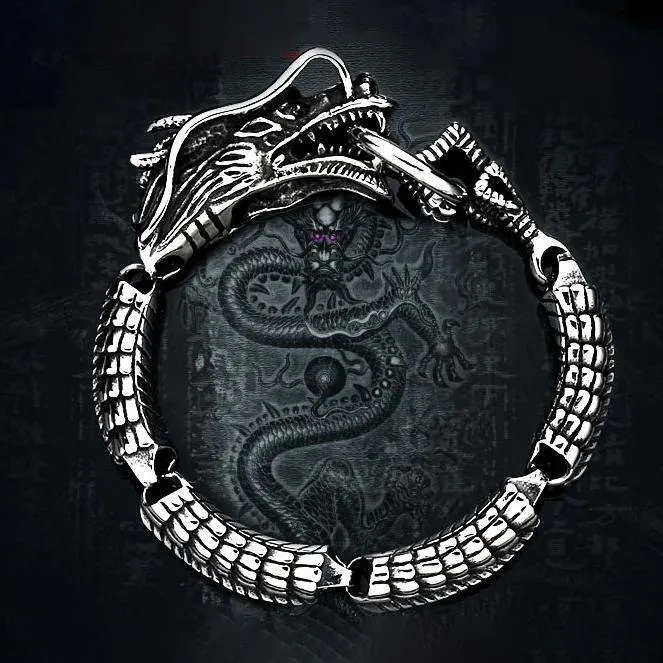 Dragon Stainless Steel Link Bracelet