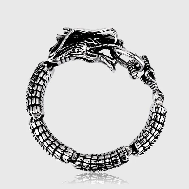 Dragon Stainless Steel Link Bracelet