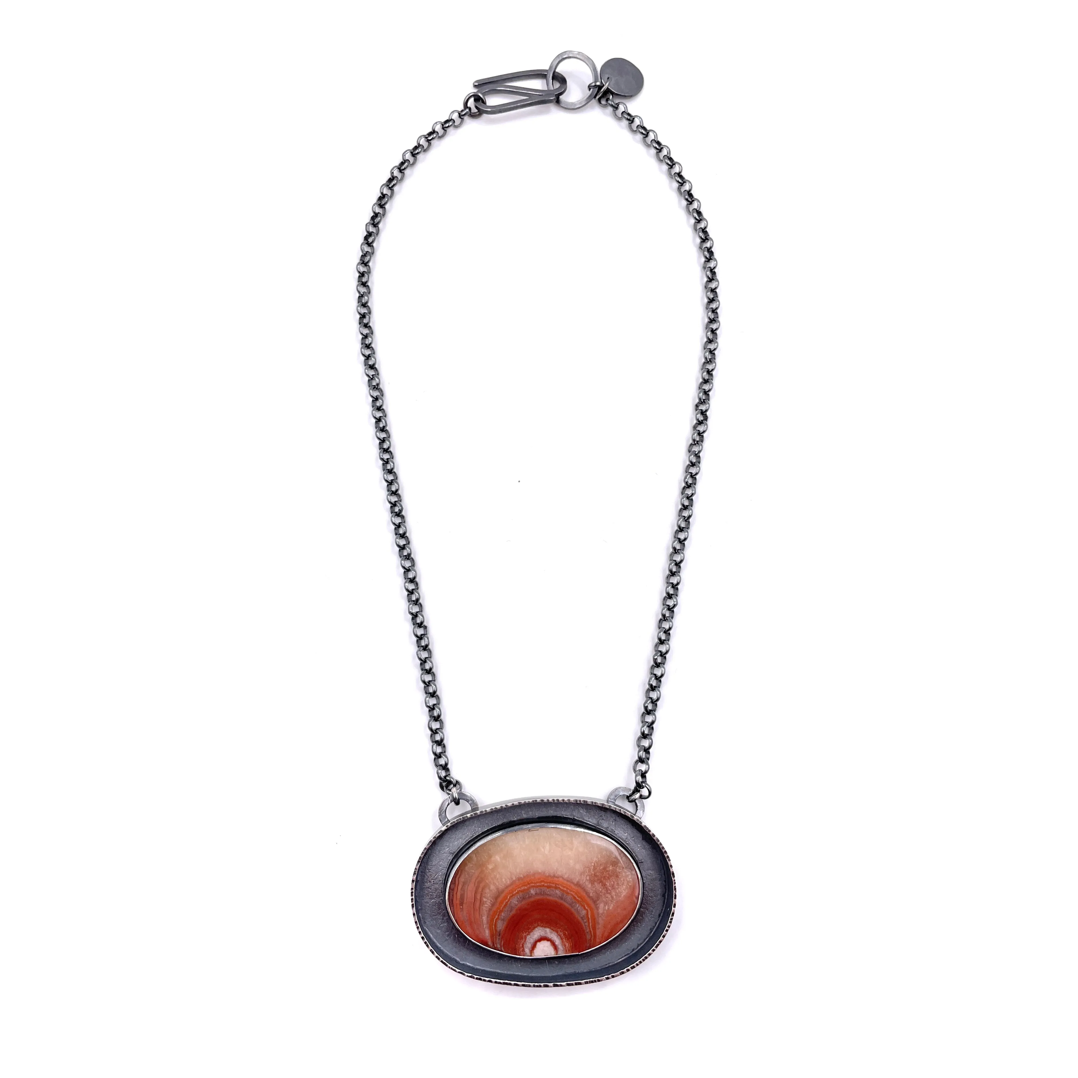 Dulcote Agate Frame Pendant Necklace