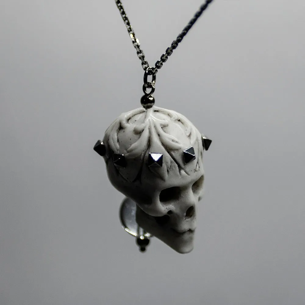 Fern skull pendant - final sale