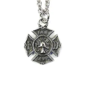 Firefighter Emblem Necklace Fire Dept