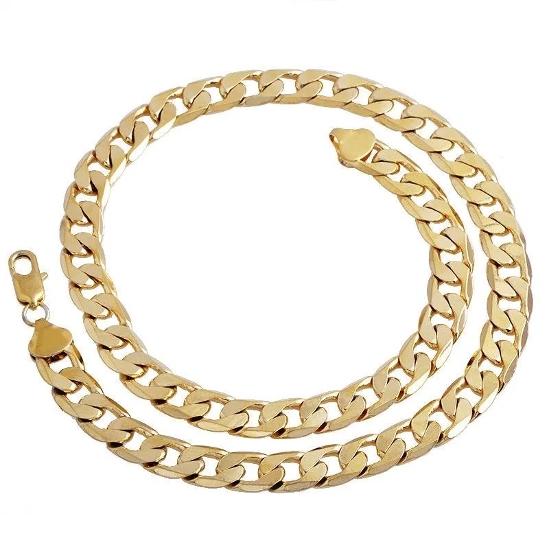 Gold Color Twisted Singapore Necklace and Chain Jewelry