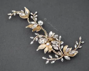 Gold Crystal Bridal Hair Clip