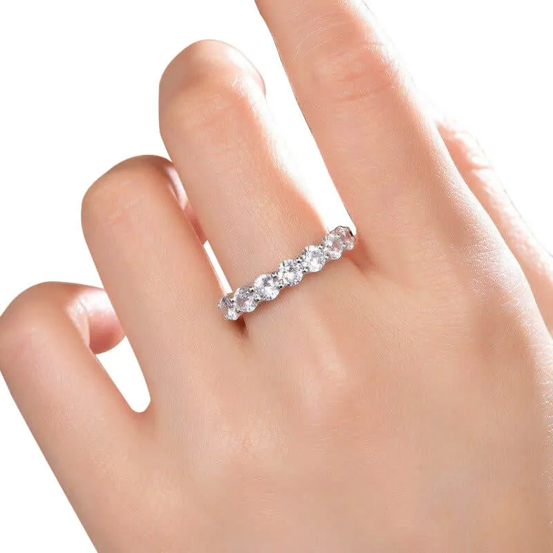 Gorgeous Simulated diamond Stackable Wedding Band Ring