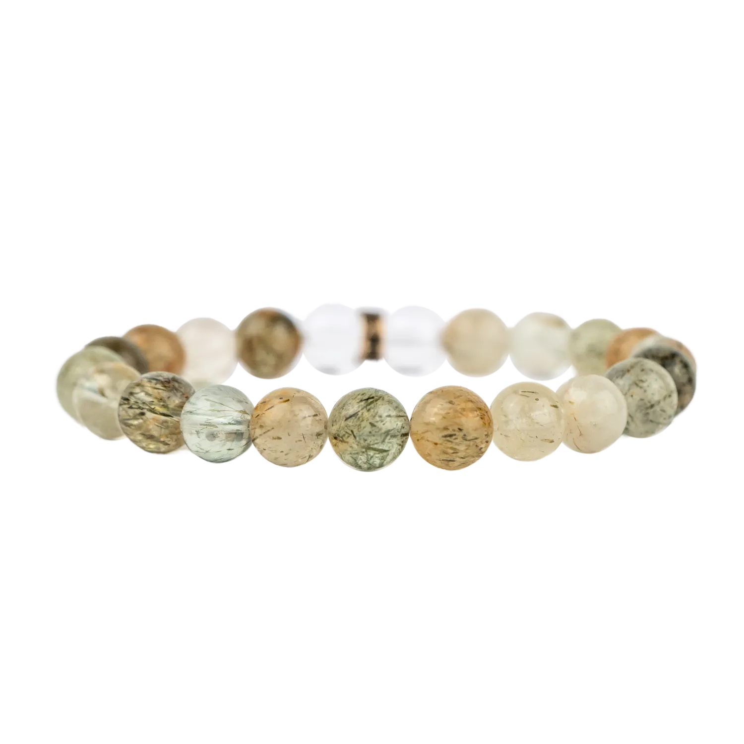 Green Tourmalinated Quartz Bracelet