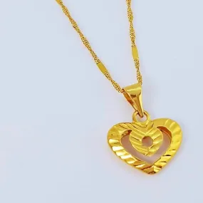 Heart Women's Necklace 18K Gold