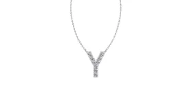 Initial Y Diamond Pendant 14K Gold DIP025