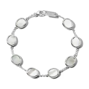 IPPOLITA Polished Rock Candy Silver Mini Oval Slice Chain Bracelet