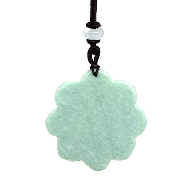 Jade Sunflower Pendant Necklace #121-1230