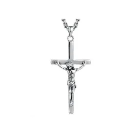 Jesus Christianity Cross 925 Sterling Silver Vintage Pendant