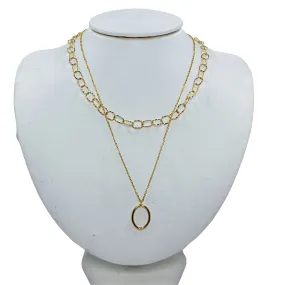 Juliette Double Layer 18k Gold Pendant Necklace