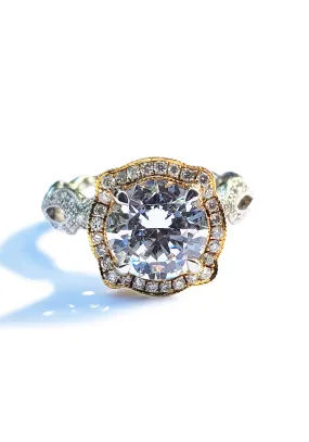 Katharine James Bella's Love Platinum 18KYG Semi-Mount Diamond Ring